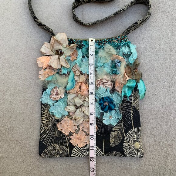 Boho Shabby Chic Handmade Floral Shoulder Bag - Picture 11 of 12